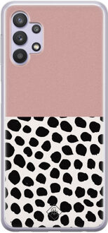 Casimoda Samsung Galaxy A32 5G siliconen hoesje - Pink dots Roze