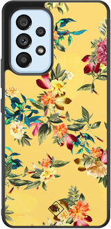 Casimoda Samsung Galaxy A33 hoesje - Florals for days Geel