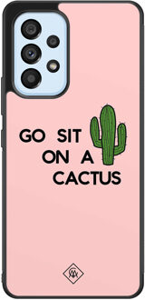 Casimoda Samsung Galaxy A33 hoesje - Go sit on a cactus Roze