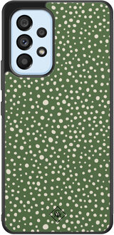 Casimoda Samsung Galaxy A33 hoesje - Green dots Groen