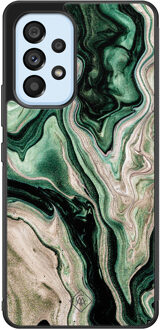 Casimoda Samsung Galaxy A33 hoesje - Green waves Groen