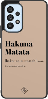 Casimoda Samsung Galaxy A33 hoesje - Hakuna matata Bruin/beige