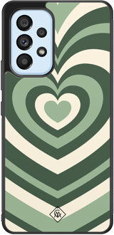 Casimoda Samsung Galaxy A33 hoesje - Hart swirl groen
