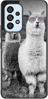 Casimoda Samsung Galaxy A33 hoesje - Lama bruh Grijs/zilverkleurig