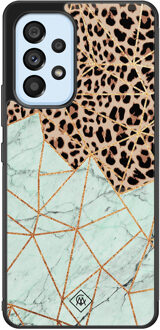 Casimoda Samsung Galaxy A33 hoesje - Luipaard marmer mint Multi
