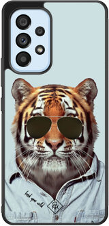 Casimoda Samsung Galaxy A33 hoesje - Tijger wild Blauw