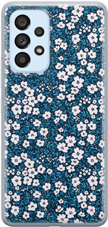 Casimoda Samsung Galaxy A33 siliconen hoesje - Bloemen blauw