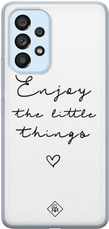 Casimoda Samsung Galaxy A33 siliconen hoesje - Enjoy life Wit