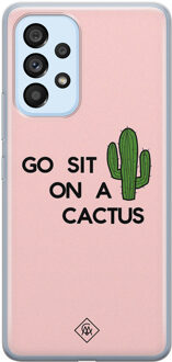 Casimoda Samsung Galaxy A33 siliconen hoesje - Go sit on a cactus Roze