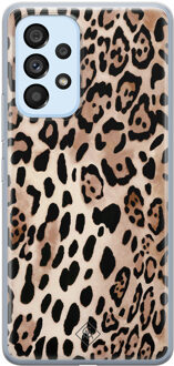 Casimoda Samsung Galaxy A33 siliconen hoesje - Golden wildcat Bruin/beige