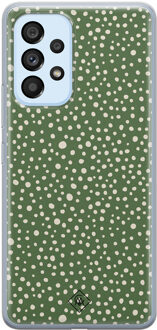 Casimoda Samsung Galaxy A33 siliconen hoesje - Green dots Groen
