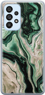 Casimoda Samsung Galaxy A33 siliconen hoesje - Green waves Groen