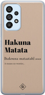 Casimoda Samsung Galaxy A33 siliconen hoesje - Hakuna matata Bruin/beige