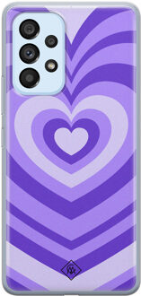 Casimoda Samsung Galaxy A33 siliconen hoesje - Hart swirl paars