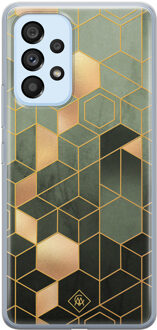 Casimoda Samsung Galaxy A33 siliconen hoesje - Kubus groen