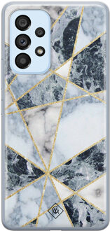 Casimoda Samsung Galaxy A33 siliconen hoesje - Marmer blauw