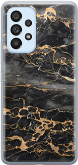 Casimoda Samsung Galaxy A33 siliconen hoesje - Marmer grijs brons Grijs/zilverkleurig