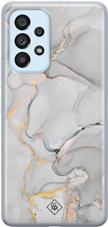 Casimoda Samsung Galaxy A33 siliconen hoesje - Marmer grijs Grijs/zilverkleurig