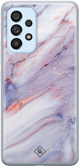Casimoda Samsung Galaxy A33 siliconen hoesje - Marmer paars