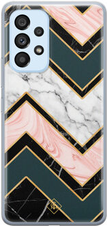 Casimoda Samsung Galaxy A33 siliconen hoesje - Marmer triangles Multi