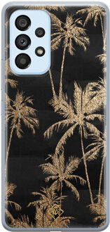 Casimoda Samsung Galaxy A33 siliconen hoesje - Palmbomen Zwart, Goudkleurig
