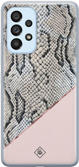 Casimoda Samsung Galaxy A33 siliconen hoesje - Snake print Roze