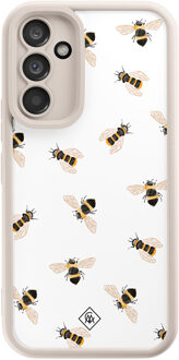 Casimoda Samsung Galaxy A34 beige case - Bee happy Wit