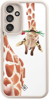 Casimoda Samsung Galaxy A34 beige case - Giraffe Bruin/beige