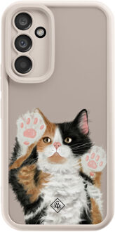 Casimoda Samsung Galaxy A34 beige case - Kat Bruin/beige