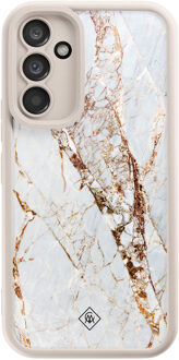Casimoda Samsung Galaxy A34 beige case - Marmer goud Goudkleurig