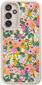 Casimoda Samsung Galaxy A34 beige case - Pink gardens Roze