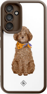 Casimoda Samsung Galaxy A34 bruine case - Labradoodle Bruin/beige