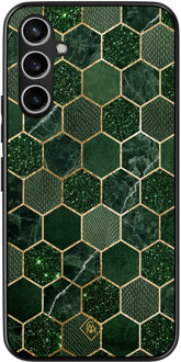 Casimoda Samsung Galaxy A34 hoesje - Kubus groen