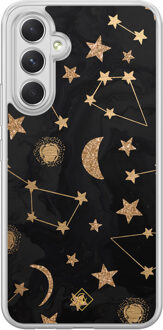 Casimoda Samsung Galaxy A34 hybride hoesje - Counting the stars Zwart, Goudkleurig