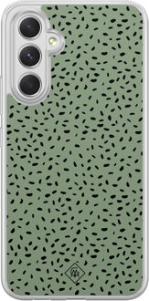 Casimoda Samsung Galaxy A34 hybride hoesje - Green confetti Mint