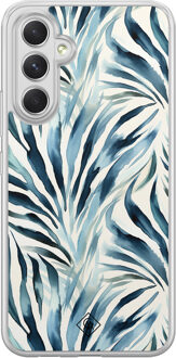 Casimoda Samsung Galaxy A34 hybride hoesje - Japandi waves Blauw