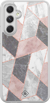 Casimoda Samsung Galaxy A34 hybride hoesje - Stone grid Paars