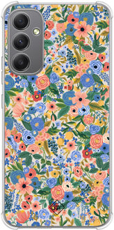Casimoda Samsung Galaxy A34 shockproof hoesje - Blue gardens Blauw