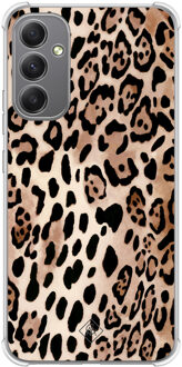Casimoda Samsung Galaxy A34 shockproof hoesje - Golden wildcat Bruin/beige