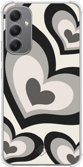 Casimoda Samsung Galaxy A34 shockproof hoesje - Hart swirl zwart