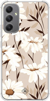 Casimoda Samsung Galaxy A34 shockproof hoesje - In bloom Bruin/beige