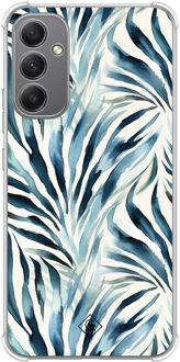 Casimoda Samsung Galaxy A34 shockproof hoesje - Japandi waves Blauw