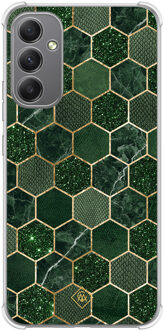 Casimoda Samsung Galaxy A34 shockproof hoesje - Kubus groen
