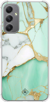 Casimoda Samsung Galaxy A34 shockproof hoesje - Marmer mintgroen