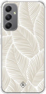 Casimoda Samsung Galaxy A34 shockproof hoesje - Palmy leaves beige Bruin/beige