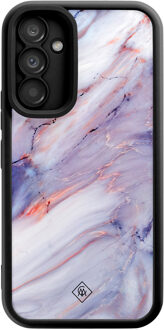 Casimoda Samsung Galaxy A34 zwarte case - Marmer paars