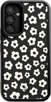 Casimoda Samsung Galaxy A34 zwarte case - Retro bloempjes