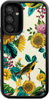 Casimoda Samsung Galaxy A34 zwarte case - Sunflowers Groen