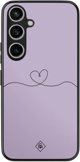 Casimoda Samsung Galaxy A35 hoesje - Hart lila Bruin/beige