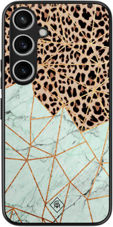 Casimoda Samsung Galaxy A35 hoesje - Luipaard marmer mint